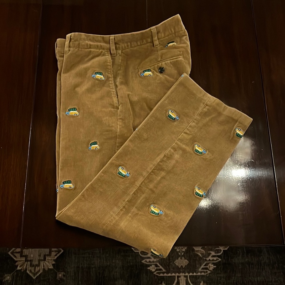 Castaway Christmas Embroidered Corduroy Pants